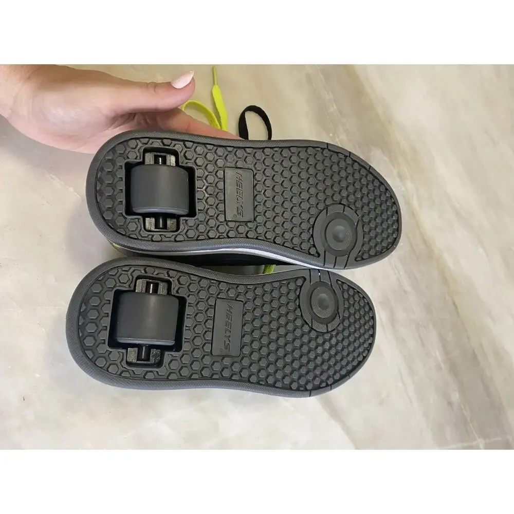 Heelys Kids Skate Shoes Sz 5 Propel 2.0 Gray Black Yellow new in box
